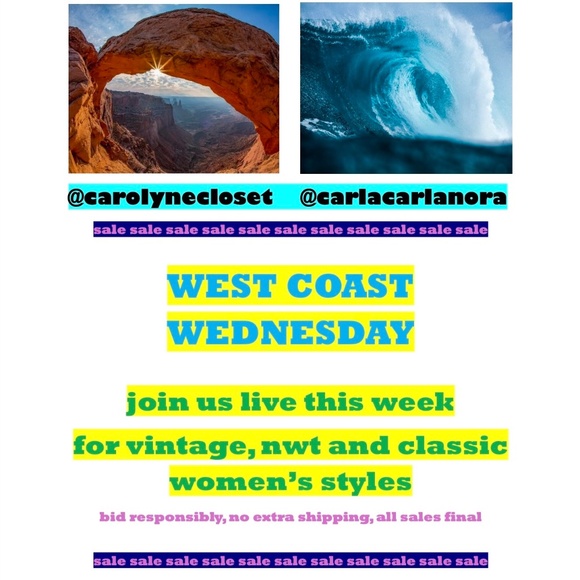 Other - West Coast Wednesday Live Posh Show Sale